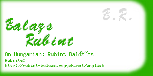 balazs rubint business card